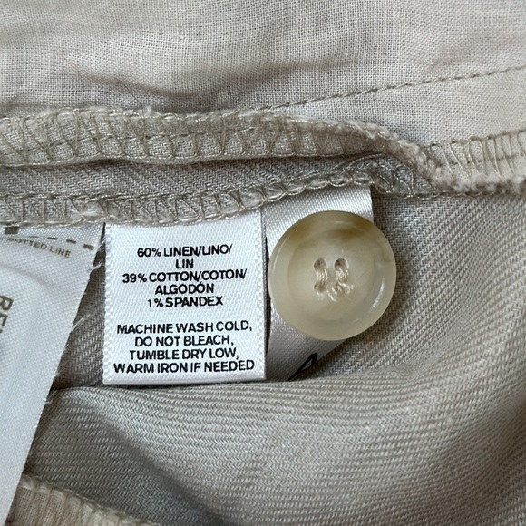 Loft Linen Blend Straight Leg Pants Size 4 - Picture 8 of 11